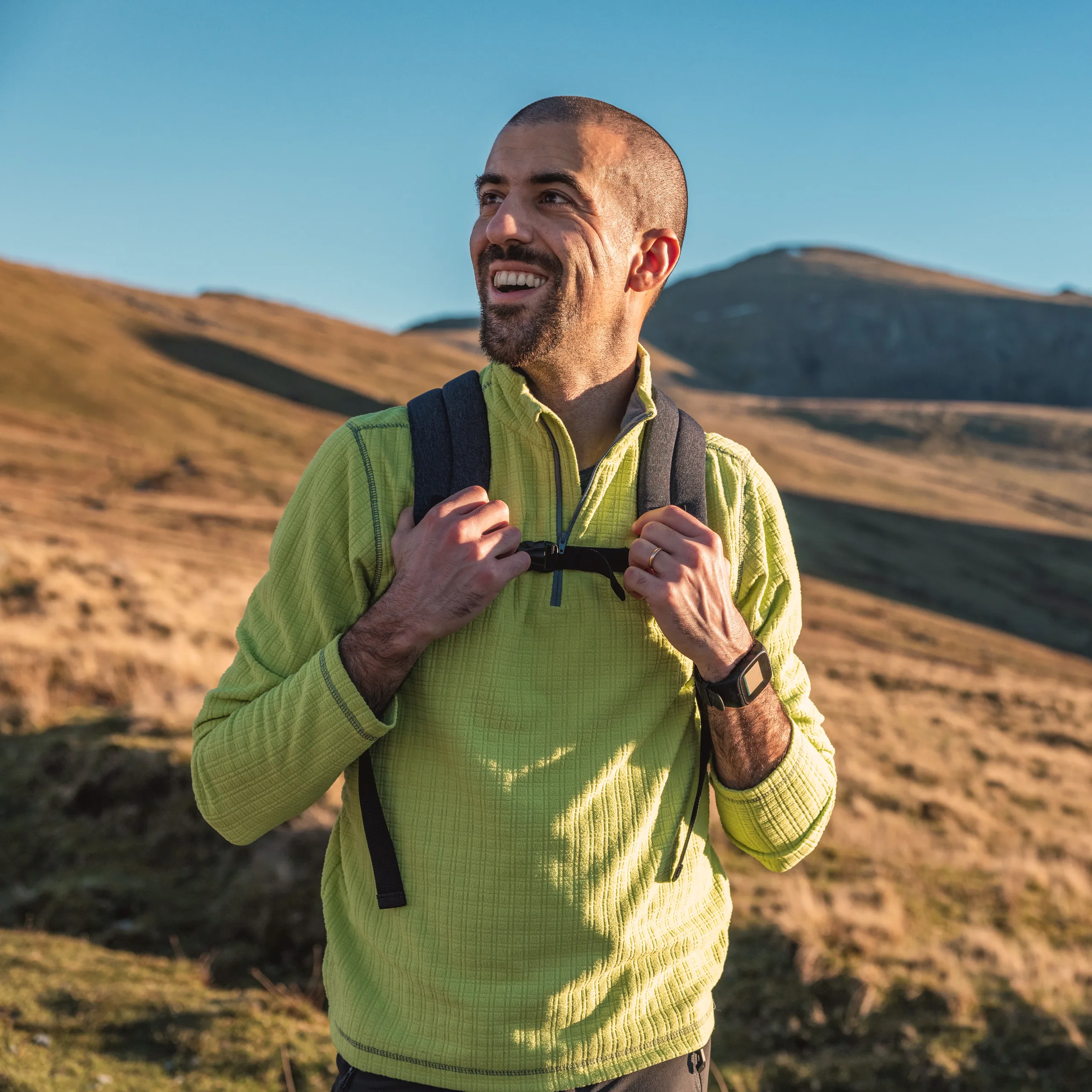 man hiking outdoors