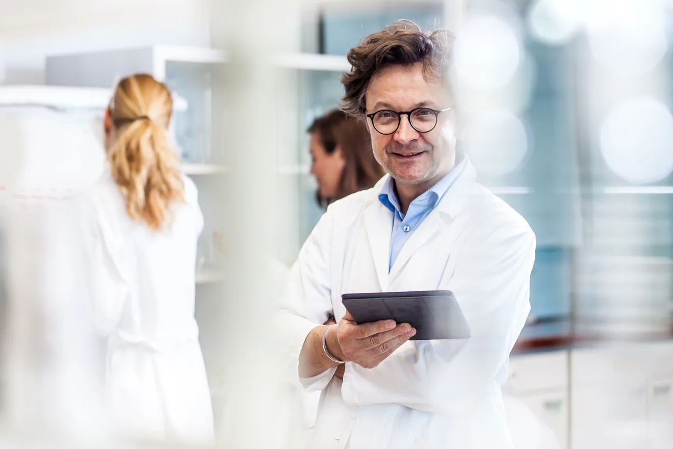 Man in lab coat